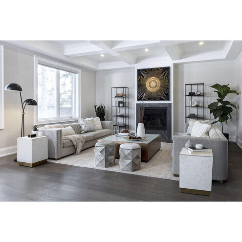 Shiloh 47.25 X 47.25 inch White / Black Coffee Table